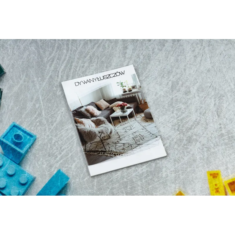Covor BAMBINO 38480 cu blocuri gri și galbene pentru copii