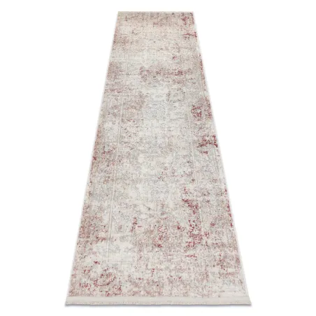 Covor DISTIN 0828A roz, design modern, abstract cu franjuri