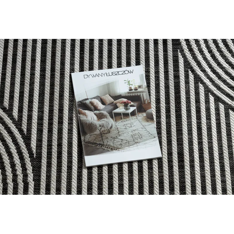 Covor modern ORGANIC 1835 crema și negru, accesoriu elegant pentru casă