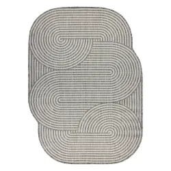 Covor ORGANIC 1835 Sisal Geometric Grey