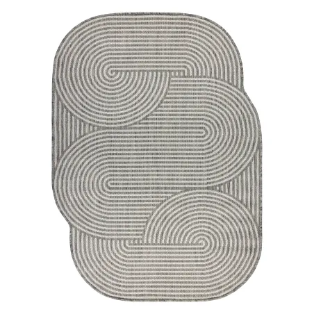 Covor ORGANIC 1835 Geometric din sisal, cremă și gri, material natural