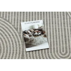 Culoare modernă gri a covorului ORGANIC 1835, design geometric