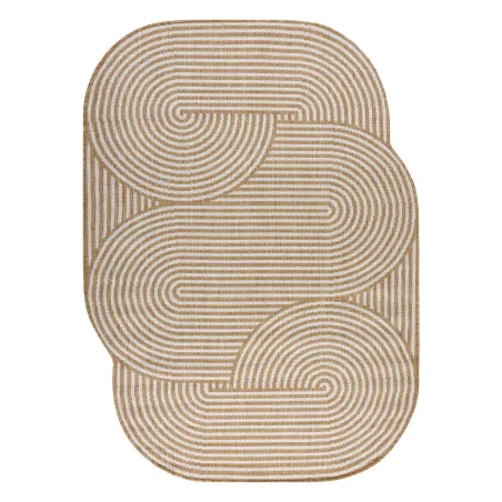 Covor geometric ORGANIC 1835 crem din sisal - design modern