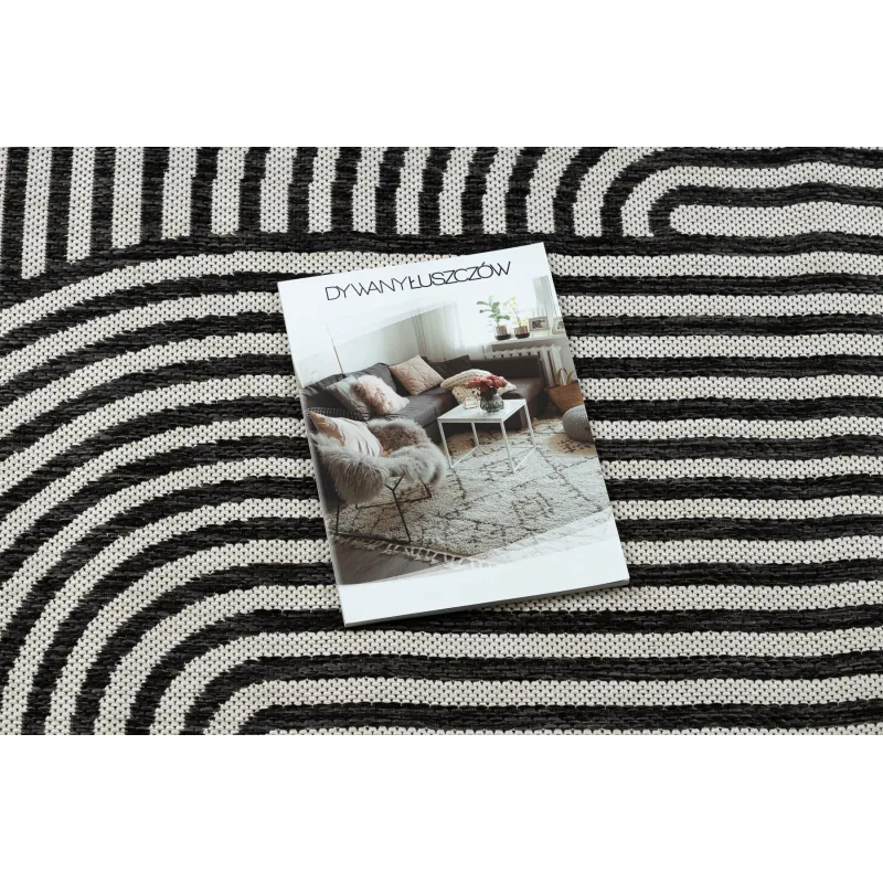Covor modern ORGANIC 2131 crem și negru, un accesoriu elegant pentru orice spațiu