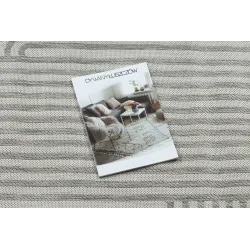 Covor modern ORGANIC 2131 în nuanțe de crem și gri, un accesoriu elegant pentru orice cameră