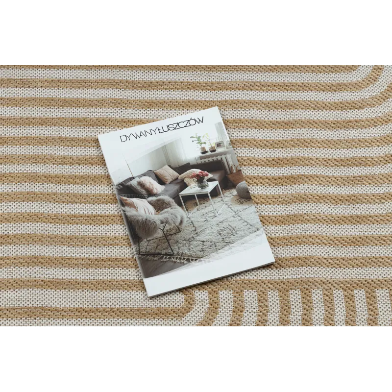 Covoare din sisal modern de culoare crem, cu formă neregulată