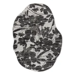 Covor ORGANIC 2735 Floral Crem Negru