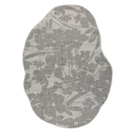 Covor ORGANIC 2735 Floral Crem Gri, covor din sisal natural, modern