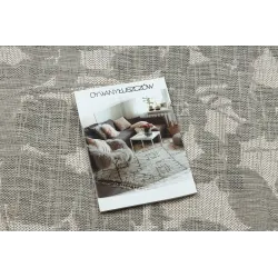 Covoare din sisal cu design floral, crem și gri, ideal pentru decor modern