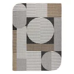 Covor ORGANIC 2769 Sisal Geometric Ecru / Negru - natural, formă neregulată modernă