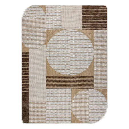 Covor geometric ORGANIC 2769 crem - covor modern din sisal cu formă neregulată