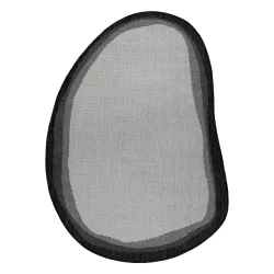 Covor ORGANIC 2125 Piatră Crem Negru - covor din sisal, formă modernă, naturală