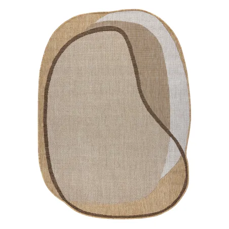 Covor ORGANIC 2123 din sisal în culoarea naturală a pietrei și ecru