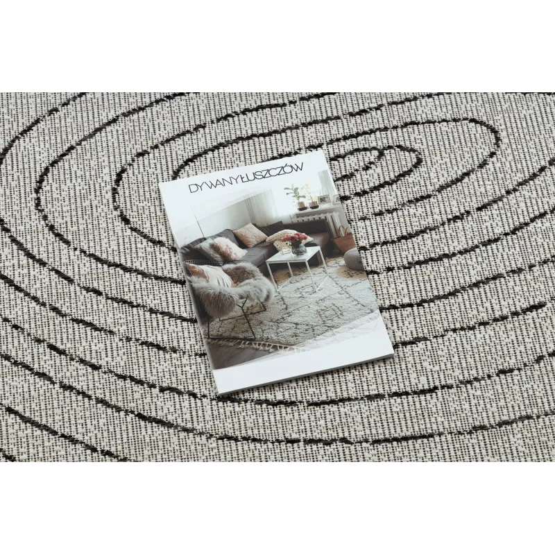 Covor modern ORGANIC 2743, crem și negru, accesoriu elegant pentru acasă