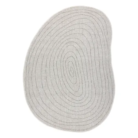 Covor ORGANIC 2743 din sisal crem și gri, formă naturală și modernă, design neregulat