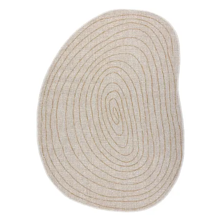 Covor sisal ORGANIC 2743 crem, formă modernă neregulată, ideal pentru sufragerie
