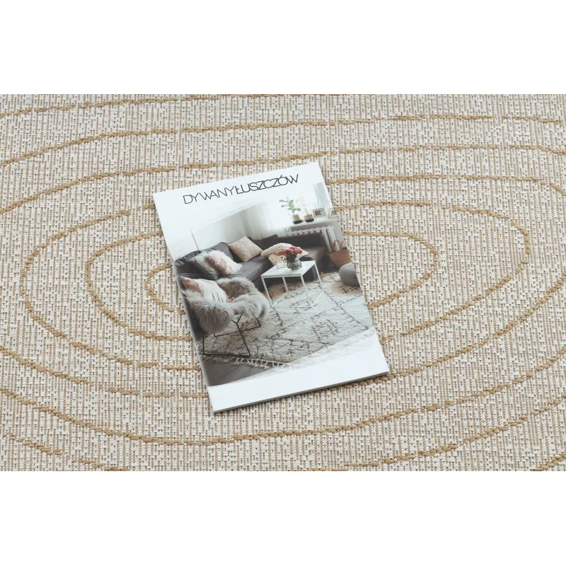 Covor ORGANIC 2743 crem natural, design modern, potrivit pentru interioare elegante
