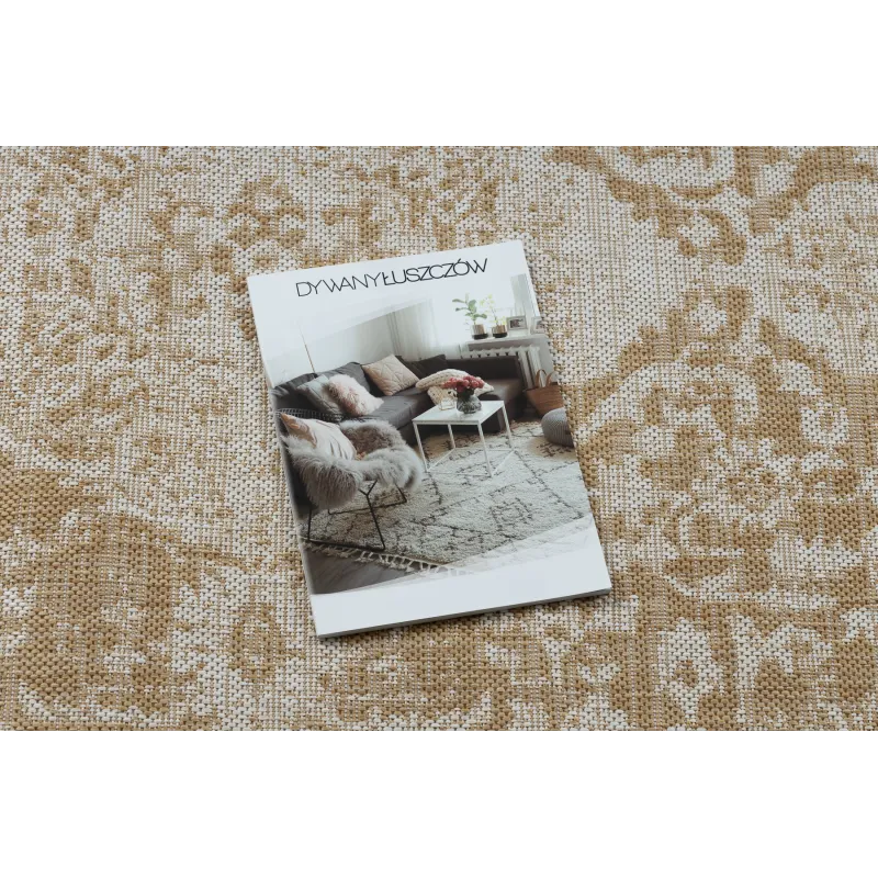 Covor din sisal ORGANIC 2762 cu design modern, nuanță naturală și crem