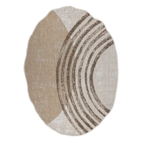 Covor geometric din sisal ORGANIC 2767 în crem/natural, stil modern