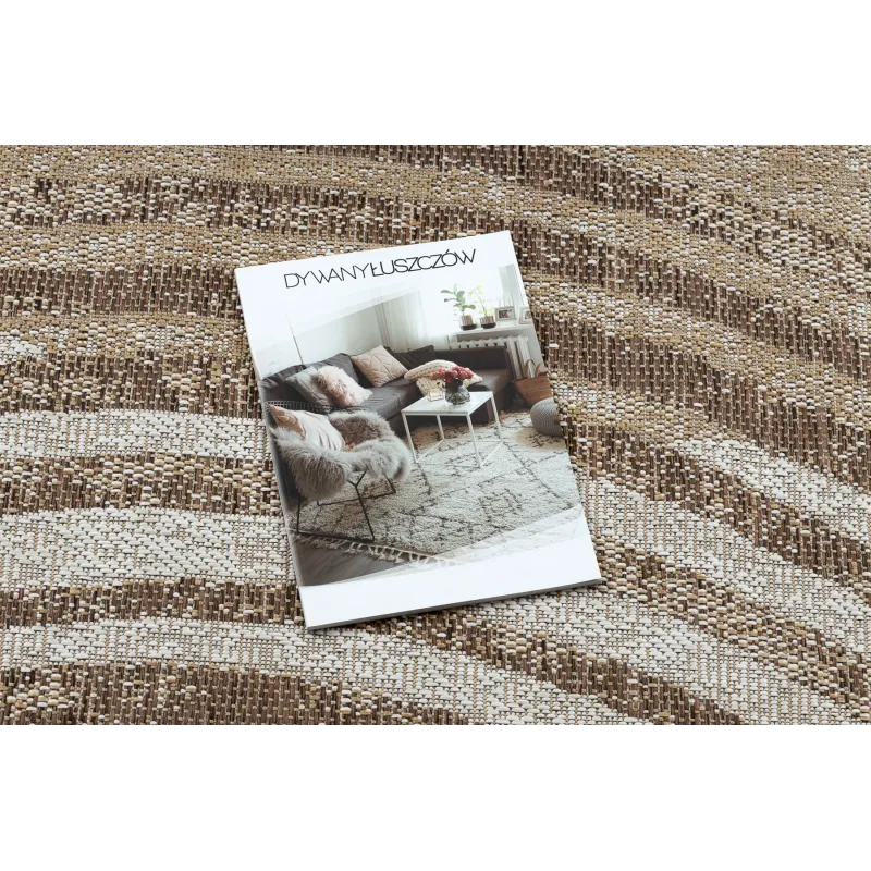 Covor modern din sisal ORGANIC 2767, culoare crem, design geometric