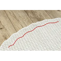 Tappeto rotund alb CASABLANCA LOOP, stil modern si textura bucle