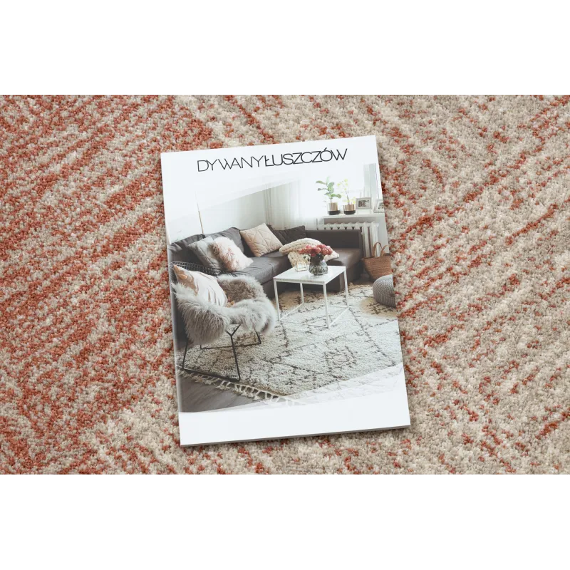 Covor FUSION 9775 crem/teracota, stil modern, perfect pentru decorare