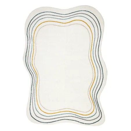 Covor FUSION 5707 Alb și Verde Închis, design modern, abstract