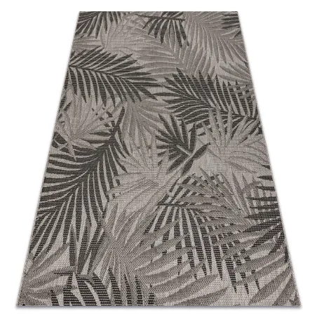 Covor sisal FLOORLUX 20504 Frunze argintie și neagră