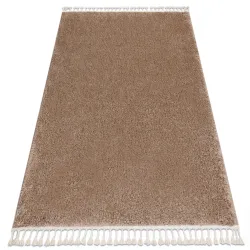 Covor shaggy BERBER 9000 bej cu franjuri pentru living