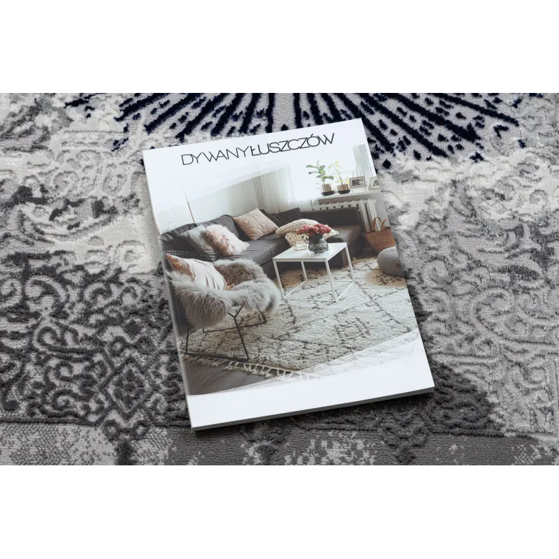 Covor elegant gri deschis și bleumarin, modern ALLURE 5715