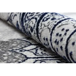 Covor elegant pentru dormitor gri deschis și bleumarin, ALLURE 5715