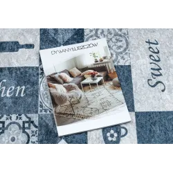 Tapis ANDRE 44211 în nuanțe de gri, ideal pentru bucătărie, lavabil