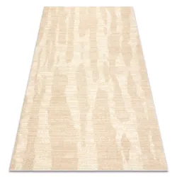 Covor din lână FLUX crem, design abstract, stil loft