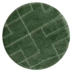Covor baie SUPREME cerc, moale si antiderapant, verde - modern