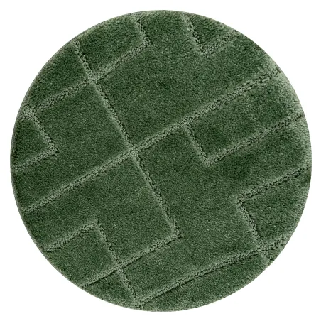 Covor baie SUPREME cerc, moale si antiderapant, verde - modern