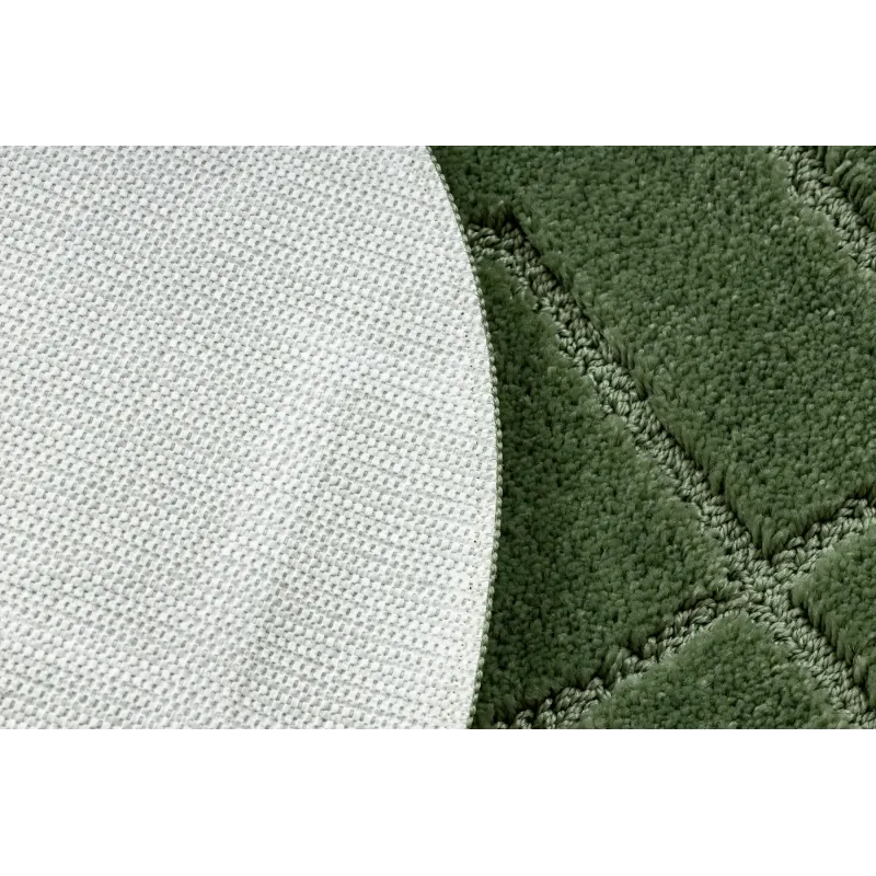 Covor baie SUPREME verde, rotund - ideal pentru interioare moderne