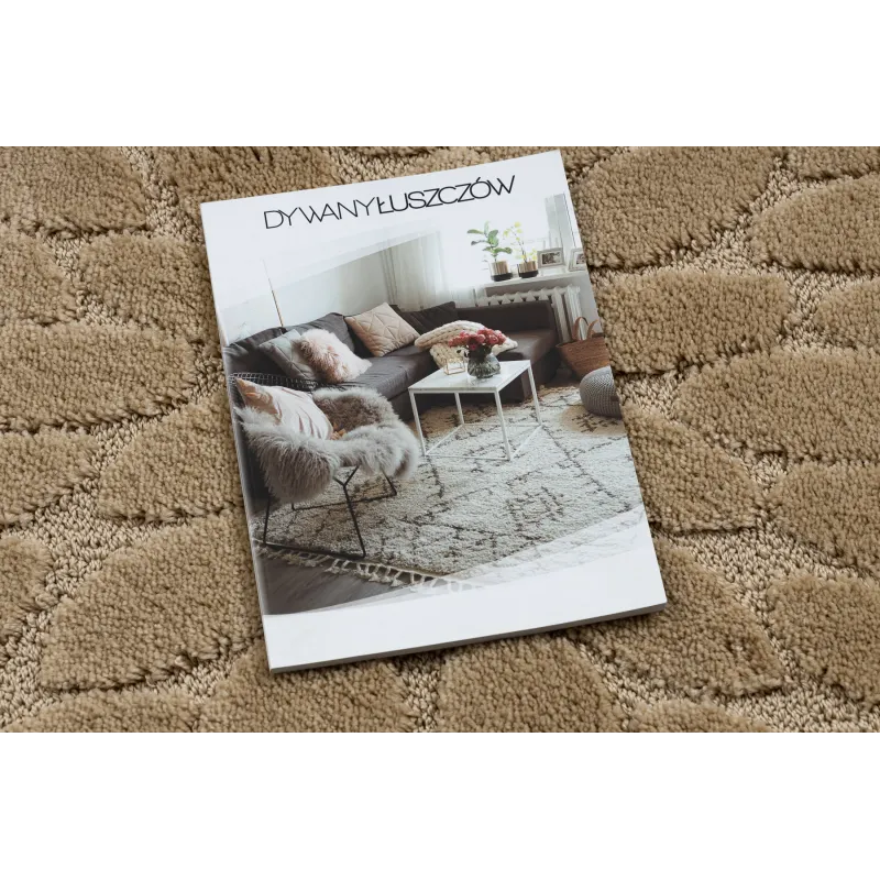 Covor Baie SUPREME circular, bej, stil modern, design elegant