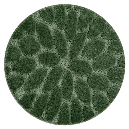 Covor Baie SUPREME Rotund STONES, moale, antiderapant - verde