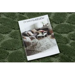 Covor Baie SUPREME STONES verde, rotund, stil modern
