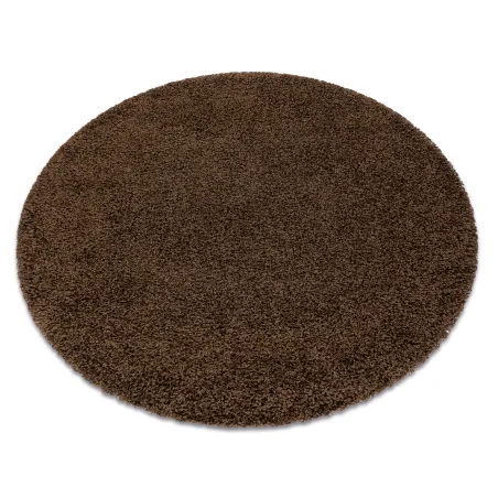 Covor rotund SOFFI shaggy 5cm maro, moale si placut la atingere