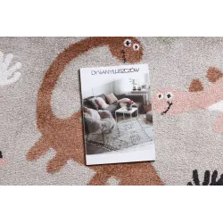 Covor colorat pentru copii cu dinozauri, excelent pentru camera copiilor, design vesel