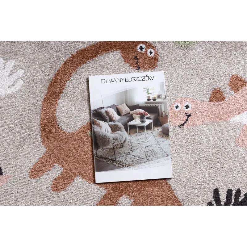 Covor colorat pentru copii cu dinozauri, excelent pentru camera copiilor, design vesel