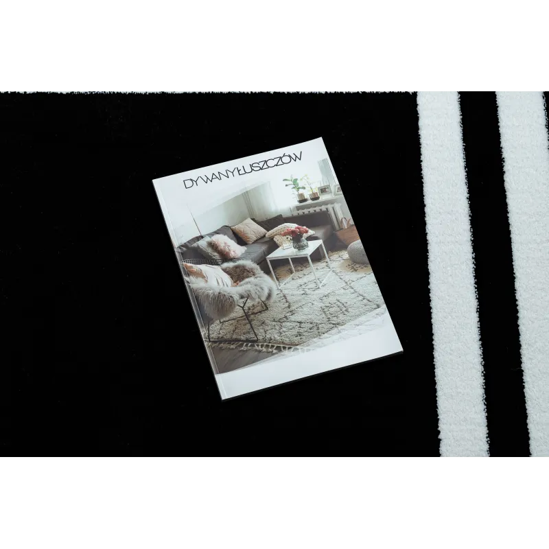 Covor negru HAMPTON, stil elegant cu design modern