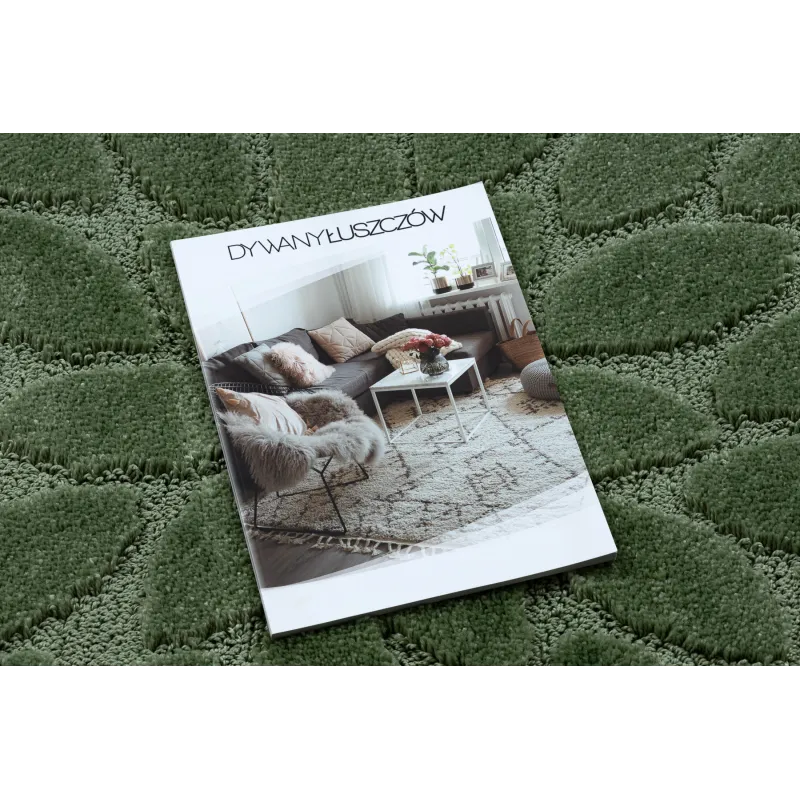 Covor baie SUPREME STONES verde, stil modern, antiderapant