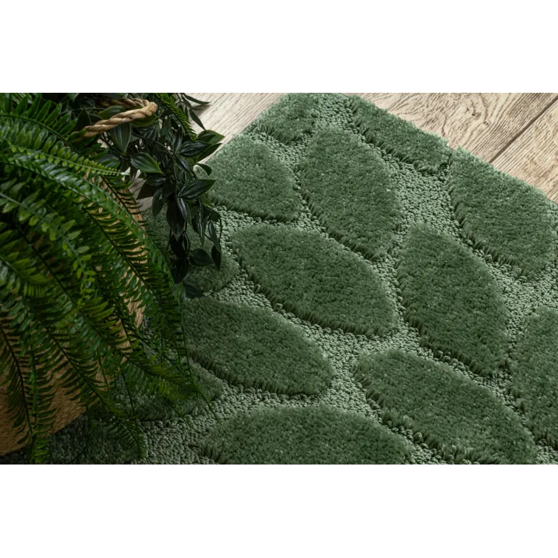 Covor baie SUPREME STONES antiderapant, verde, pentru utilizare acasă