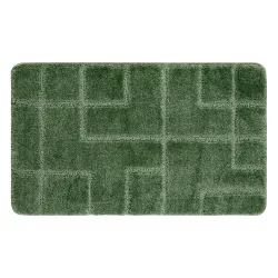 Covor baie SUPREME LINES verde, moale, antiderapant, modern