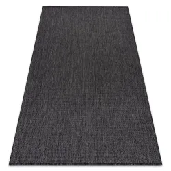 Covor Spagă Sisal SION A5165A negru, țesătură plată, covor elegant din sisal