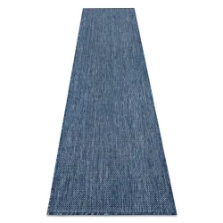 Covor SION A5165A albastru închis, țesut plat, perfect pentru living sau hol
