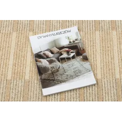 Covor bej FLUX din lana, design structurat, perfect pentru decorul loft