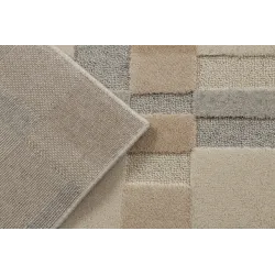 Covor din lână FLUX cu design structural, perfect pentru living sau dormitor